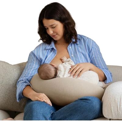 bbhugme Adjustable Nursing Pillow Breastfeeding, Bottle Feeding, Baby Support Adjustable Firmness and Fit Washable Pillow Cover Seashell Beige bbhugme Adjustable Nursing Pillow Breastfeeding, Bottle Feeding, Baby Support Adjustable Firmness and Fit Washable Pillow Cover Seashell Beige