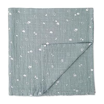 MORI Muslin Swaddle Cloth in Cotton, Breathable 110x110cm, Blue, Large Multi-use nursery essential works as a burp cloth or receiving blanket; pre-washed for extra softness and lasting durability. MORI Muslin Swaddle Cloth in Cotton, Breathable 110x110cm, Blue, Large Multi-use nursery essential works as a burp cloth or receiving blanket; pre-washed for extra softness and lasting durability.