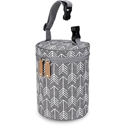 A/R Baby Bottle Bag Portable Insulated Leak Proof Milk Bottle Carrier Reusable Breast Milk Cooler Bag for Nursery Travel Camping (Grey),Gray A/R Baby Bottle Bag Portable Insulated Leak Proof Milk Bottle Carrier Reusable Breast Milk Cooler Bag for Nursery Travel Camping (Grey),Gray