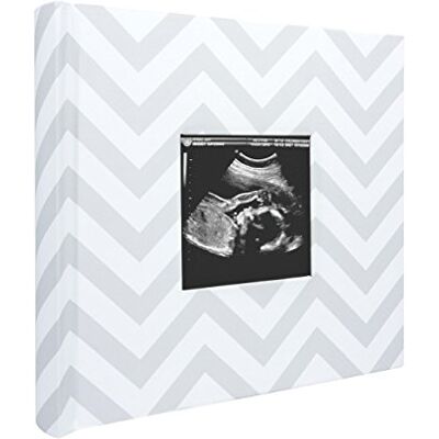 Pearhead Photo Album for Baby Girl or Boy, Gender Neutral Memory Book, Newborn Keepsake, Gift For New And Expecting Parents, 50 Pages, Grey Chevron Pearhead Photo Album for Baby Girl or Boy, Gender Neutral Memory Book, Newborn Keepsake, Gift For New And Expecting Parents, 50 Pages, Grey Chevron