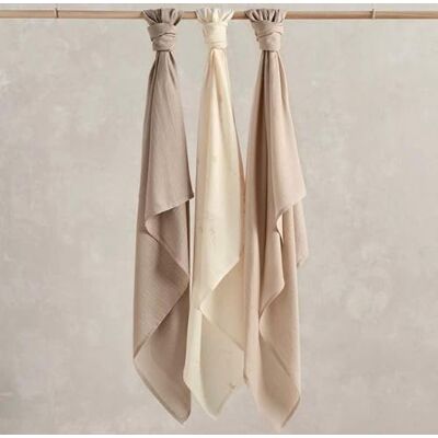 Mamas & Papas 3-Pack Large Cotton Muslin Squares Duckling Mamas & Papas 3-Pack Large Cotton Muslin Squares Duckling