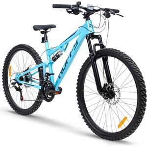 Huffy Marker 26" Full Suspension Mountain Bike Blue Boys MTB Ages 13+, 21 Speed Disc Brakes, Fits Riders 5'0" to 5'10 Huffy Marker 26" Full Suspension Mountain Bike Blue Boys MTB Ages 13+, 21 Speed Disc Brakes, Fits Riders 5'0" to 5'10