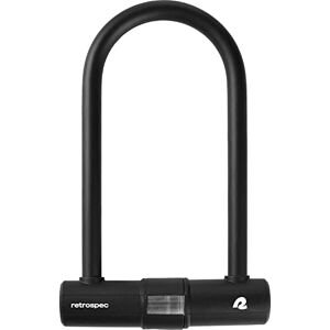 Retrospec 0840216315716 Lookout 14mm Hardened Steel U-Lock & 4ft Security Cable-Anti-Theft Protection for Mountain Bikes & eBikes, Matte Black, One Size Retrospec 0840216315716 Lookout 14mm Hardened Steel U-Lock & 4ft Security Cable-Anti-Theft Protection for Mountain Bikes & eBikes, Matte Black, One Size