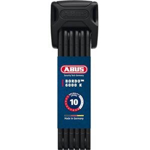 ABUS Bordo 6000K folding lock with SH lock holder Bike lock with XPlus cylinder for high tamper protection security level 10 Length 90 cm ABUS Bordo 6000K folding lock with SH lock holder Bike lock with XPlus cylinder for high tamper protection security level 10 Length 90 cm