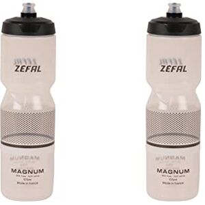 ZEFAL Magnum Large Capacity, Bicycle/Mountain Bike and Sports Water Bottle, BPA Free, Soft Water Bottle, Screw-On Lid – Made in France Cycling, Translucent, 975 ml, Pack of 2 ZEFAL Magnum Large Capacity, Bicycle/Mountain Bike and Sports Water Bottle, BPA Free, Soft Water Bottle, Screw-On Lid – Made in France Cycling, Translucent, 975 ml, Pack of 2
