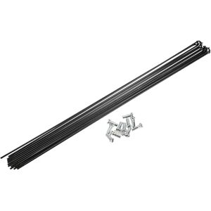DCNIYT 14G J Bend Bicycle Steel Spokes 136-293mm Length With Nipples Straight Head Bike Replacement Parts Black(295mm X 12Pcs) DCNIYT 14G J Bend Bicycle Steel Spokes 136-293mm Length With Nipples Straight Head Bike Replacement Parts Black(295mm X 12Pcs)