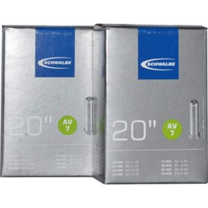 Schwalbe Unisex's AV7 Inner Tube, Black, 20 Inch x 1.5 (40 mm) (Pack of 2) Schwalbe Unisex's AV7 Inner Tube, Black, 20 Inch x 1.5 (40 mm) (Pack of 2)