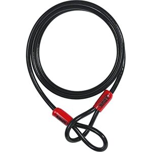 ABUS Cobra 10 loop cable - steel cable coated with plastic - security for bicycle and motorbike accessories - 1.4 metres long, 10 mm thick, black