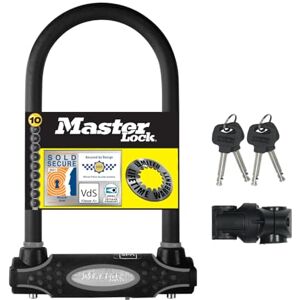 Master Lock Heavy Duty Bike D Lock, Key, Universal Mounting Bracket, Certified Bike Lock, Police Approved 8195EURDPRO Use with Electric, Mountain, Road, Folding Bikes Master Lock Heavy Duty Bike D Lock, Key, Universal Mounting Bracket, Certified Bike Lock, Police Approved 8195EURDPRO Use with Electric, Mountain, Road, Folding Bikes