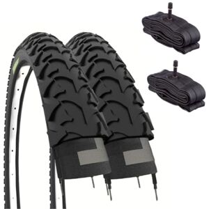 ECOVELO SET OF 2 MTB TYRES AND 2 INNER TUBES 16 x 1.75 (47-305), AMERICAN VALVE, FOR CHILD ECOVELO SET OF 2 MTB TYRES AND 2 INNER TUBES 16 x 1.75 (47-305), AMERICAN VALVE, FOR CHILD