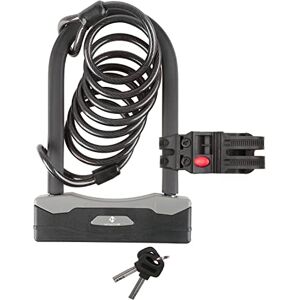 M-Wave 12340251 B and S Shackle Lock with Spiral Cable, Black, 165 x 247 mm M-Wave 12340251 B and S Shackle Lock with Spiral Cable, Black, 165 x 247 mm