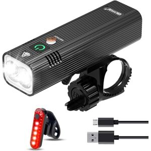 EBUYFIRE USB Rechargeable Sensor Bike Light Set, Super Bright LED Bicycle Front Light Sensor Headlight and Rear Taillight Bike bell Kit, 3/5 Modes Cycling Safety Flashlight, Fit All Bikes EBUYFIRE USB Rechargeable Sensor Bike Light Set, Super Bright LED Bicycle Front Light Sensor Headlight and Rear Taillight Bike bell Kit, 3/5 Modes Cycling Safety Flashlight, Fit All Bikes