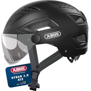 ABUS Hyban 2.0 ACE city helmet bike helmet with visor, light and ABS hard shell for men and women ABUS Hyban 2.0 ACE city helmet bike helmet with visor, light and ABS hard shell for men and women