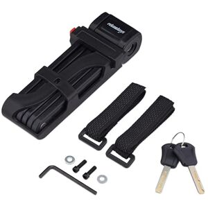 Relaxdays Bike Lock, Steel, Secure Construction with Holder, 2 Keys, 85 cm, Folding, Black, 20x7x5cm Relaxdays Bike Lock, Steel, Secure Construction with Holder, 2 Keys, 85 cm, Folding, Black, 20x7x5cm