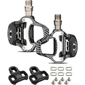 KOOTU Bike Pedals keo Road Bike Pedals 9/16" Universal Bicycle Pedals Cleats Set for KEO Clipless suitable for Road Bike Spin Bike MTB Indoor Bike (KEO Carbon pattern) KOOTU Bike Pedals keo Road Bike Pedals 9/16" Universal Bicycle Pedals Cleats Set for KEO Clipless suitable for Road Bike Spin Bike MTB Indoor Bike (KEO Carbon pattern)