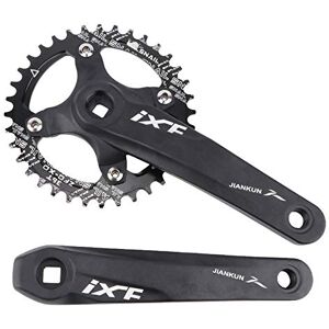 ZTZ Mountain Bike 170mm Square Crankset with 104 BCD 32/34/36/38T Chainring,Aluminum Alloy MTB Crank Round Chainring and Crank, fit Shimano, SRAM, FSA (Black, 38T) ZTZ Mountain Bike 170mm Square Crankset with 104 BCD 32/34/36/38T Chainring,Aluminum Alloy MTB Crank Round Chainring and Crank, fit Shimano, SRAM, FSA (Black, 38T)