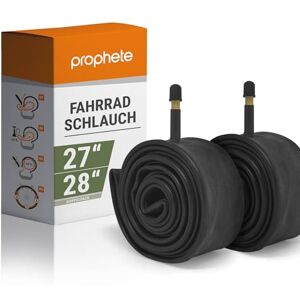 Prophete Bicycle Inner Tube 28/27 Inch Set of 2 Schrader Valve ETRTO 28-630, 32-630, 28-622, 30-622, 32-622, 33-622, 35-622, 37-622, 40-622, 42-622 Suitable of 27 x 1.125" to 28" x 1.6 Prophete Bicycle Inner Tube 28/27 Inch Set of 2 Schrader Valve ETRTO 28-630, 32-630, 28-622, 30-622, 32-622, 33-622, 35-622, 37-622, 40-622, 42-622 Suitable of 27 x 1.125" to 28" x 1.6