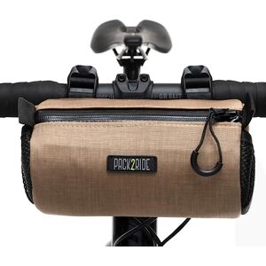 PACK2RIDE Perfecda Bike Handlebar Bag Water Resistant, Durable Cordura Fabric & Bike Bag for Daily Trips- Front Biking Storage, Bar Bag for Road, Gravel Riding (Brown) PACK2RIDE Perfecda Bike Handlebar Bag Water Resistant, Durable Cordura Fabric & Bike Bag for Daily Trips- Front Biking Storage, Bar Bag for Road, Gravel Riding (Brown)