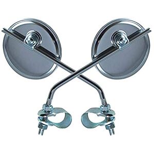 cyclingcolors 2x Bicycle Mirror Vintage Rear Mirror Diameter 75 mm Chrome Round Handlebar Diameter 22 mm Left Right Road Bike Custom MTB cyclingcolors 2x Bicycle Mirror Vintage Rear Mirror Diameter 75 mm Chrome Round Handlebar Diameter 22 mm Left Right Road Bike Custom MTB
