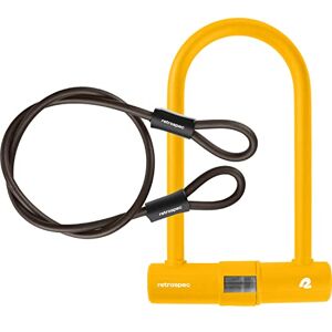 Retrospec Lookout U-Lock Bike Lock with 4Ft Security Cable, Bracket, Heavy Duty Anti-Theft Bicycle Lock with 14mm Shackle, Pick Resistant & Secure Anti-Rotation Design Retrospec Lookout U-Lock Bike Lock with 4Ft Security Cable, Bracket, Heavy Duty Anti-Theft Bicycle Lock with 14mm Shackle, Pick Resistant & Secure Anti-Rotation Design