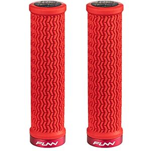 Funn Holeshot Mountain Bike Grips With Single Lock On Clamp, Lightweight And Ergonomic Bike Handle Grips With 22 mm Inner Diameter, Hardened End Bicycle Handlebar Grips For MTB/BMX (Red) Funn Holeshot Mountain Bike Grips With Single Lock On Clamp, Lightweight And Ergonomic Bike Handle Grips With 22 mm Inner Diameter, Hardened End Bicycle Handlebar Grips For MTB/BMX (Red)