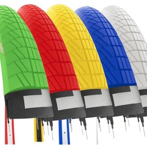 ECOVELO 2 x Coloured Tyres 20 x 1.75 (47-406) Rubber Tyres for Graziella City Bike BMX Road Children (Red) ECOVELO 2 x Coloured Tyres 20 x 1.75 (47-406) Rubber Tyres for Graziella City Bike BMX Road Children (Red)