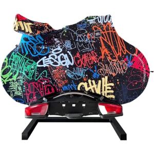 VELOSOCK Bicycle Cover for Car Racks Grafitti Full Bike Protection, Travel-Friendly, Water-Resistant, and Durable for ROAD bikes, Motion Wave VELOSOCK Bicycle Cover for Car Racks Grafitti Full Bike Protection, Travel-Friendly, Water-Resistant, and Durable for ROAD bikes, Motion Wave