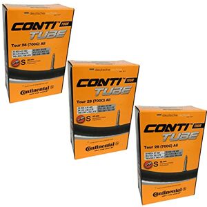 Continental Tour 28 700 x 32-47c Bike Inner Tubes Presta 42mm Valve (Set of 3),Black Continental Tour 28 700 x 32-47c Bike Inner Tubes Presta 42mm Valve (Set of 3),Black