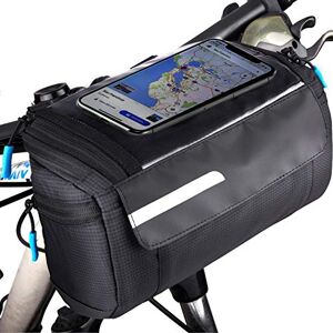 OBOVA Bike Handlebar Bag Waterproof 4L, Phone Holder, 4-Layer Protection Handlebar Bags for Bicycles,Bicycle Handlebar Bag, Bike Bag Front, Bike Pouch for Handlebars, Bike Phone Bag, Road, Mountain OBOVA Bike Handlebar Bag Waterproof 4L, Phone Holder, 4-Layer Protection Handlebar Bags for Bicycles,Bicycle Handlebar Bag, Bike Bag Front, Bike Pouch for Handlebars, Bike Phone Bag, Road, Mountain
