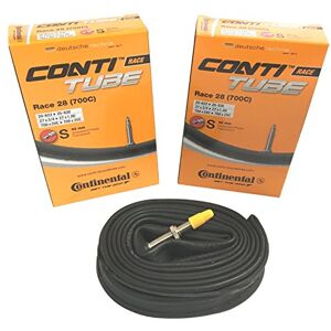 Continental Race 28 700 x 20-25c Road Bike Inner Tubes Presta 42mm (Pack of 2), Black Continental Race 28 700 x 20-25c Road Bike Inner Tubes Presta 42mm (Pack of 2), Black