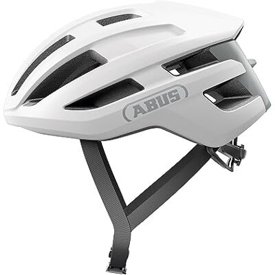 ABUS PowerDome road bike helmet lightweight bike helmet with clever ventilation system and aerodynamic profile Made in Italy for men and women silver, size L ABUS PowerDome road bike helmet lightweight bike helmet with clever ventilation system and aerodynamic profile Made in Italy for men and women silver, size L