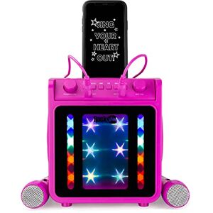 RockJam 10-Watt Rechargeable Bluetooth Karaoke Machine with Two Mics, Lightshow & Voice Effects RockJam 10-Watt Rechargeable Bluetooth Karaoke Machine with Two Mics, Lightshow & Voice Effects