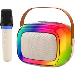 GUYUCOM Karaoke Machine for Kids with 1 Wireless Microphone,Mini Karaoke Bluetooth Speaker,Kid Karaoke Voice Changer Mic Game Birthday Present/Toy Gift/Party Light for 3-12 Year Old Boy Girl Children Adult GUYUCOM Karaoke Machine for Kids with 1 Wireless Microphone,Mini Karaoke Bluetooth Speaker,Kid Karaoke Voice Changer Mic Game Birthday Present/Toy Gift/Party Light for 3-12 Year Old Boy Girl Children Adult