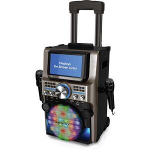 EASY KARAOKE Ultimate Bluetooth Karaoke Machine with LED Multi-Colour Light Effects Portable Karaoke System with 7" TFT Colour Screen, 300W Peak Power, Rechargeable Battery, and 500 Built-in Songs EASY KARAOKE Ultimate Bluetooth Karaoke Machine with LED Multi-Colour Light Effects Portable Karaoke System with 7" TFT Colour Screen, 300W Peak Power, Rechargeable Battery, and 500 Built-in Songs