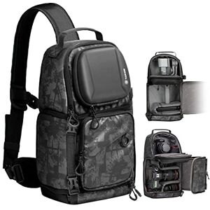 TARION Camera Sling with Side Access Photography Shoulder Bag with Waterproof Raincover Compatible with DSLR Mirrorless Camera Lens Tripod Grey and Black TR-S TARION Camera Sling with Side Access Photography Shoulder Bag with Waterproof Raincover Compatible with DSLR Mirrorless Camera Lens Tripod Grey and Black TR-S