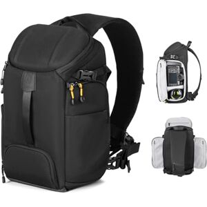 TARION Large Camera Sling Bag DSLR Drone Camera Slingpack with Dual-Side Opening Waterproof Rain Cover Photography Crossbody Bag for Hiking Travel Black Hexagon HX-S TARION Large Camera Sling Bag DSLR Drone Camera Slingpack with Dual-Side Opening Waterproof Rain Cover Photography Crossbody Bag for Hiking Travel Black Hexagon HX-S