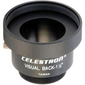Celestron 93653-A 1.25 inch Visual Back Metal Adapter Threads Onto 5" to 11" Schmidt Cassegrain Telescopes, Compatible with 1.25" Accessories, Black Celestron 93653-A 1.25 inch Visual Back Metal Adapter Threads Onto 5" to 11" Schmidt Cassegrain Telescopes, Compatible with 1.25" Accessories, Black