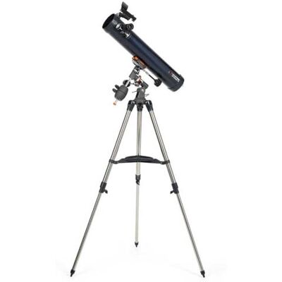 Celestron 31035 AstroMaster 76EQ Newtonian Reflector Telescope includes Two Eyepieces, Height-adjustable Tripod and Deluxe Accessory Tray, Dark Blue Celestron 31035 AstroMaster 76EQ Newtonian Reflector Telescope includes Two Eyepieces, Height-adjustable Tripod and Deluxe Accessory Tray, Dark Blue