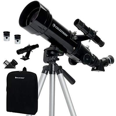 Celestron 21035-ADS Travel Scope 70 Refractor Telescope Kit with Backpack, Black (Amazon Exclusive Including Additional 4mm Eyepiece and 3x Barlow Lens) Celestron 21035-ADS Travel Scope 70 Refractor Telescope Kit with Backpack, Black (Amazon Exclusive Including Additional 4mm Eyepiece and 3x Barlow Lens)