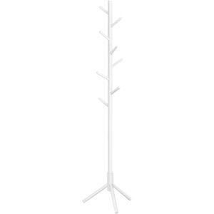 VASAGLE RCR04WT Wooden Coat Rack with 8 Hooks, 3 Adjustable Heights, for Clothes, Hats, Bags, Entryway, Living Room, Bedroom, Office, White VASAGLE RCR04WT Wooden Coat Rack with 8 Hooks, 3 Adjustable Heights, for Clothes, Hats, Bags, Entryway, Living Room, Bedroom, Office, White