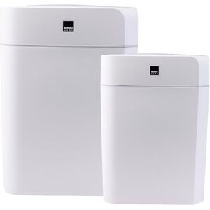 SENSIOHOME Value 2 Pack 12L+16L Waterproof Motion Sensor Trash Cans Dust Bins with Auto Lids, Automatic Garbage Bins for Bedroom Kitchen Bathroom Living Room Office, White with Grey coloured Trim SENSIOHOME Value 2 Pack 12L+16L Waterproof Motion Sensor Trash Cans Dust Bins with Auto Lids, Automatic Garbage Bins for Bedroom Kitchen Bathroom Living Room Office, White with Grey coloured Trim
