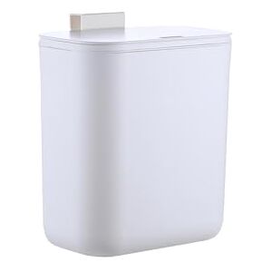 Relaxdays kitchen bin, 9 L, hanging compost bin for food scraps & general waste, door-mounted, plastic, white Relaxdays kitchen bin, 9 L, hanging compost bin for food scraps & general waste, door-mounted, plastic, white