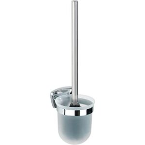 WENKO Basic Toilet Brush Holder, Stainless steel, Glossy Silver, 10 x 37 x 11.5 cm WENKO Basic Toilet Brush Holder, Stainless steel, Glossy Silver, 10 x 37 x 11.5 cm
