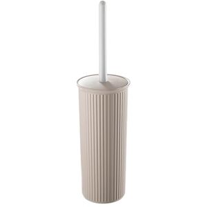 Superio Decorative Plastic Toilet Bowl Brush and Holder Set, Taupe (1 Pack) Cleaner Scrubber for Bathroom Ribbed Design Superio Decorative Plastic Toilet Bowl Brush and Holder Set, Taupe (1 Pack) Cleaner Scrubber for Bathroom Ribbed Design