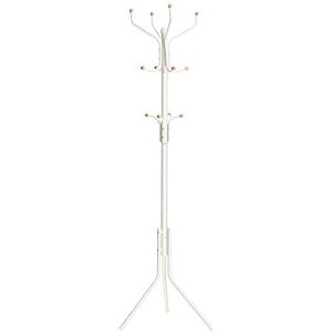 SONGMICS Coat Rack Stand, Coat Tree, Metal Hall Tree, Free Standing, 49 x 182 cm, 12 Hooks, for Clothes, Hats, Bags, White RCR19W SONGMICS Coat Rack Stand, Coat Tree, Metal Hall Tree, Free Standing, 49 x 182 cm, 12 Hooks, for Clothes, Hats, Bags, White RCR19W