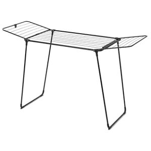 Brabantia HangOn Drying Rack, 18 metres (Matt Black), Large Capacity Clothes Drying Rack for Up to One Full Machine Load, Foldable Laundry Stand for Large and Small Items, No Pegs Needed Brabantia HangOn Drying Rack, 18 metres (Matt Black), Large Capacity Clothes Drying Rack for Up to One Full Machine Load, Foldable Laundry Stand for Large and Small Items, No Pegs Needed