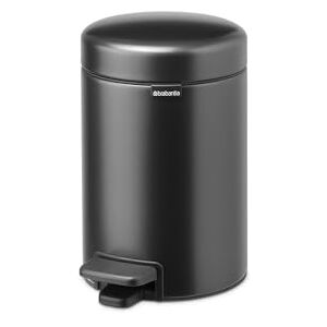 Brabantia NewIcon Small Bathroom Bin with Lid 3L Odour-Proof Pedal Bin with Removable Inner Bucket for Bathroom, Toilet, or Small Spaces Confident Grey Brabantia NewIcon Small Bathroom Bin with Lid 3L Odour-Proof Pedal Bin with Removable Inner Bucket for Bathroom, Toilet, or Small Spaces Confident Grey