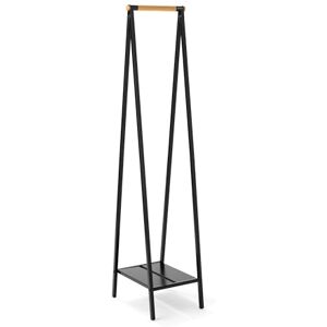 Brabantia Linn Clothes Rack, Compact Free Standing Clothing Rail Clothes Storage Hang, Air, or Dry Clothes Sturdy Steel Frame & Bamboo Rod 47.6 cm x 34 cm x 170 cm Matt Black Brabantia Linn Clothes Rack, Compact Free Standing Clothing Rail Clothes Storage Hang, Air, or Dry Clothes Sturdy Steel Frame & Bamboo Rod 47.6 cm x 34 cm x 170 cm Matt Black