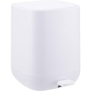Relaxdays Square Pedal Bin, 9L, Soft-Close Lid, Removable Inner Bin, Matt Plastic, White, 27x21x26cm Relaxdays Square Pedal Bin, 9L, Soft-Close Lid, Removable Inner Bin, Matt Plastic, White, 27x21x26cm