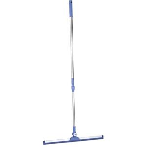 Relaxdays Water Scraper with Telescopic Handle, Shower and Windows Cleaner, Rubber Lip, Stainless Steel, Silver/Blue, 135 x 52 x 3.5 cm Relaxdays Water Scraper with Telescopic Handle, Shower and Windows Cleaner, Rubber Lip, Stainless Steel, Silver/Blue, 135 x 52 x 3.5 cm